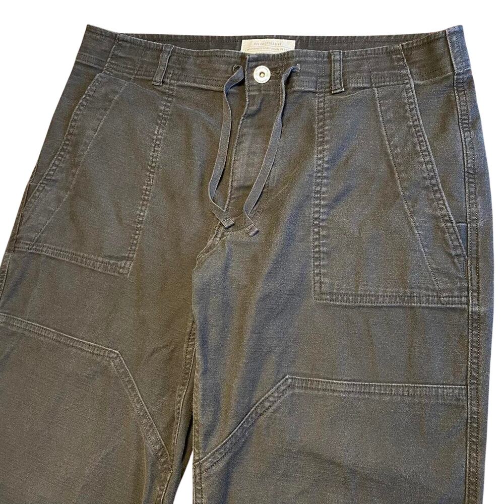 REI co-op grey Cotton Joggers Drawstrings Double Knee 36x32